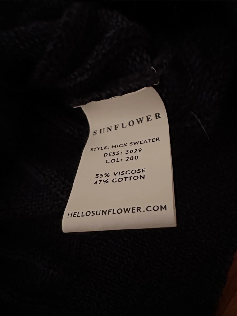 Men's Ribbed Sweater in Navy by Sunglower size medium NWOT Mick Sweater